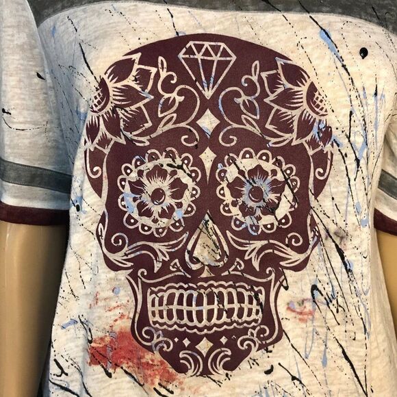 Skull Candy Paint splatter s/s Tee- M - Picture 4 of 6